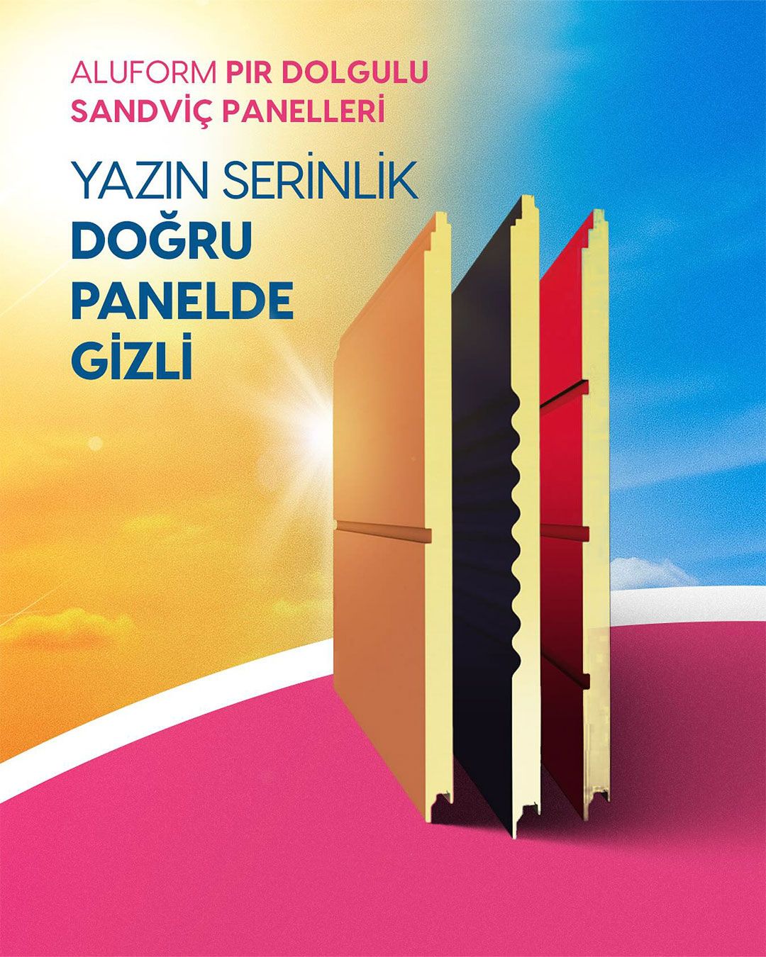 Yazın Serinlik Doğru Panelde Gizli | Aluform PIR Dolgulu Sandviç Panelleri